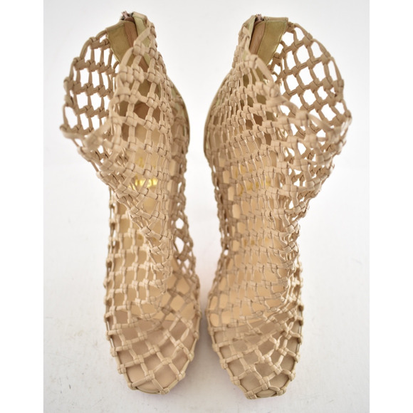 Christian Louboutin Porligat 120 Nu Nude Beige Caged Boot Bootie Heel Pump 36.5 - Picture 9 of 13